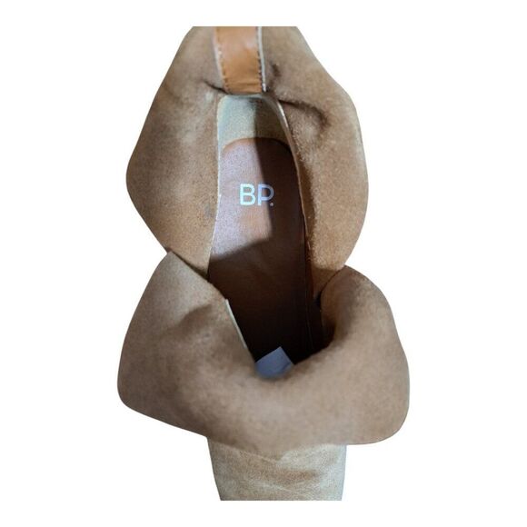 BP Women's Tan Suede Ankle Booties Almon Toe Classic Boho Sz 9 - Picture 5 of 9